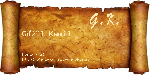 Gál Kamil névjegykártya